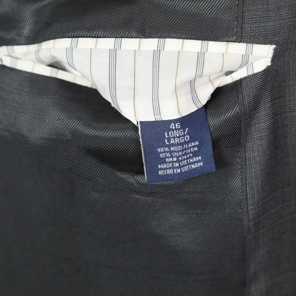 Stafford Three Button Gray Glen Plaid Sport Coat